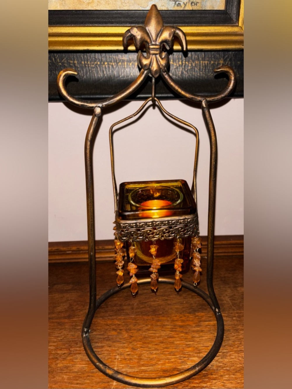 Pair of Y2K Home Interiors Fleur-de-Lis Candle Holders. - Picture 3 of 4